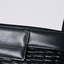 画像をギャラリービューアに読み込む, 極美品 CHANEL シャネル ヴァニティバッグ ハンドバッグ 5番台 ココマーク ラタン ストロー レザー ブラック ゴールド金具 中古 4a000501