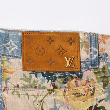 画像をギャラリービューアに読み込む, LOUIS VUITTON ルイヴィトン デストロイ ベルボトム カーペンターデニムパンツ HND90W サイズ40 モノグラム 刺し子 美品 中古 4a000027