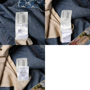 LOUIS VUITTON Destroy Bell Bottom Carpenter Denim Pants HND90W Size 40 Monogram Sashiko Good Condition Used 4a000027