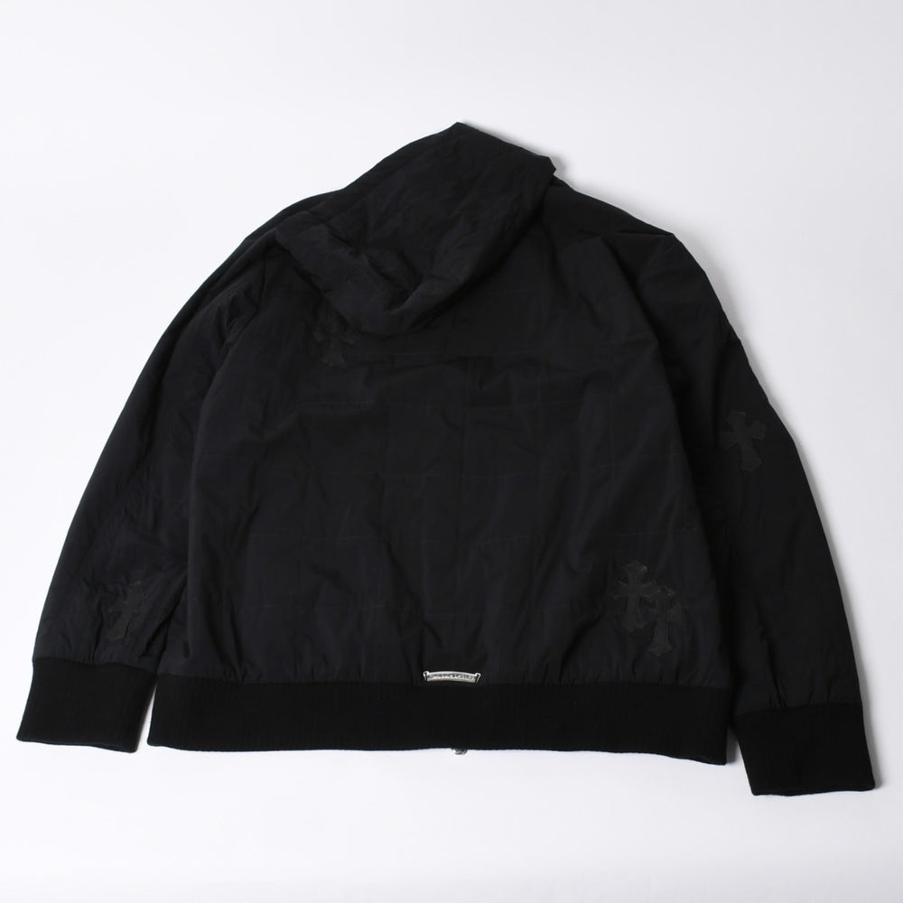 Like new CHROME HEARTS Zip Up Hoodie Parka Size XL Cemetery Cross Patch 9 Patches Silver 925 Used 4a000548