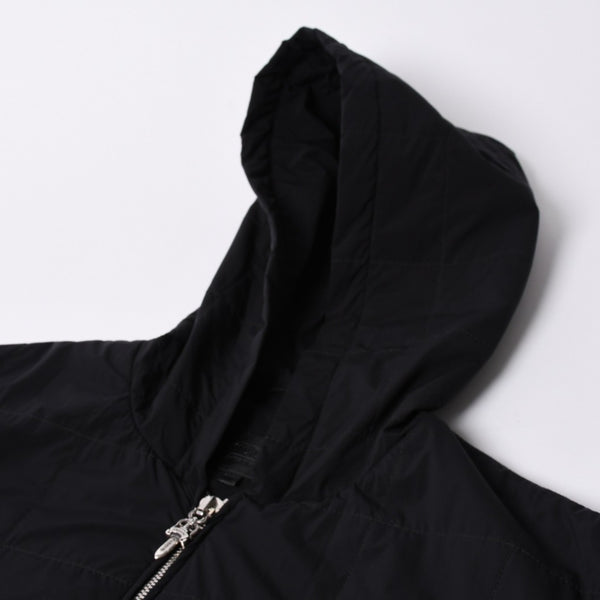 新品同様 CHROME HEARTS クロムハーツ ジップアップフーディー パーカー サイズXL セメタリークロスパッチ 9パッチ シルバー925 中古 4a000548