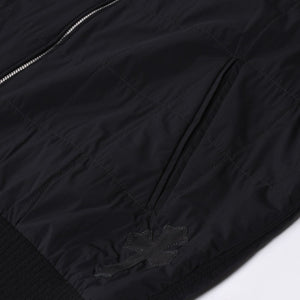新品同様 CHROME HEARTS クロムハーツ ジップアップフーディー パーカー サイズXL セメタリークロスパッチ 9パッチ シルバー925 中古 4a000548
