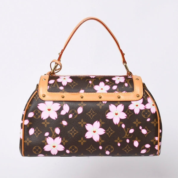 極美品 LOUIS VUITTON ルイヴィトン サック レトロ PM ハンドバッグ M92012 モノグラム チェリーブロッサム 村上隆 中古 4a000526
