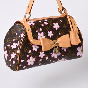 極美品 LOUIS VUITTON ルイヴィトン サック レトロ PM ハンドバッグ M92012 モノグラム チェリーブロッサム 村上隆 中古 4a000526