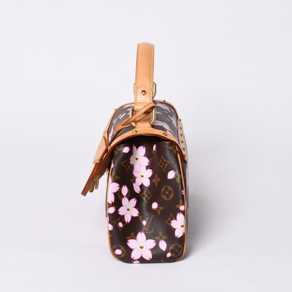 極美品 LOUIS VUITTON ルイヴィトン サック レトロ PM ハンドバッグ M92012 モノグラム チェリーブロッサム 村上隆 中古 4a000526