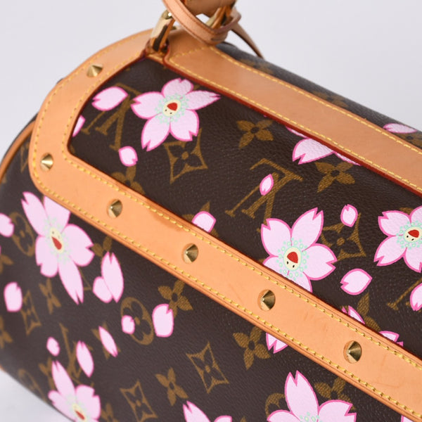極美品 LOUIS VUITTON ルイヴィトン サック レトロ PM ハンドバッグ M92012 モノグラム チェリーブロッサム 村上隆 中古 4a000526