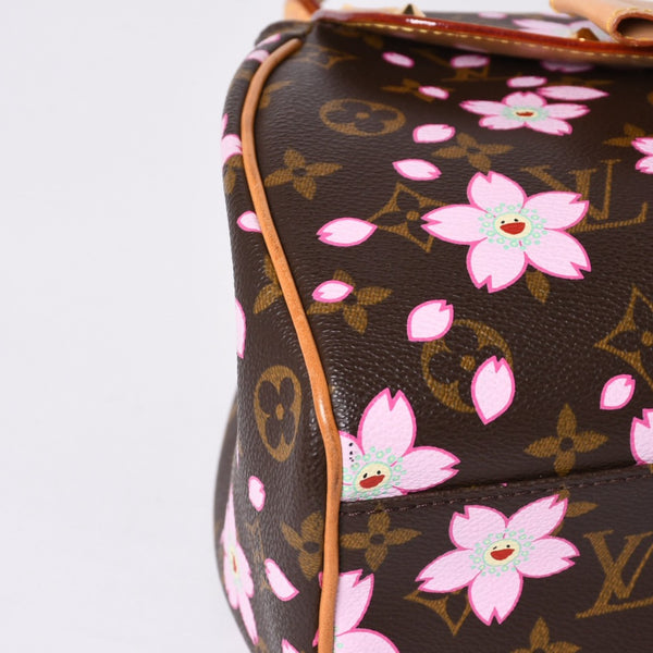 極美品 LOUIS VUITTON ルイヴィトン サック レトロ PM ハンドバッグ M92012 モノグラム チェリーブロッサム 村上隆 中古 4a000526