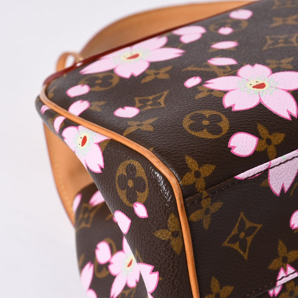 極美品 LOUIS VUITTON ルイヴィトン サック レトロ PM ハンドバッグ M92012 モノグラム チェリーブロッサム 村上隆 中古 4a000526
