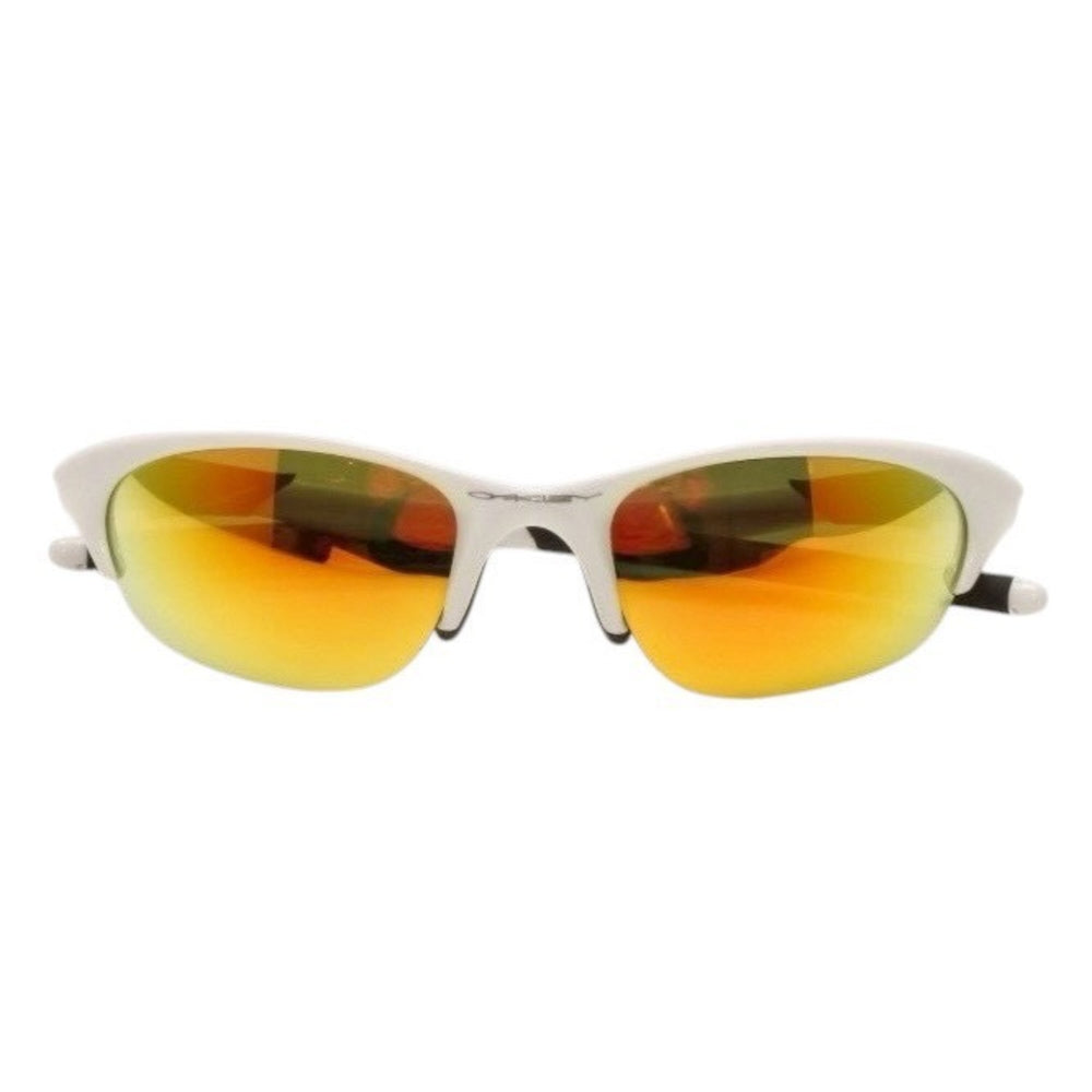 OAKLEY オークリー サングラス アイウェア ホワイト ミラーレンズ サイズ 55◻︎21 135 アメリカ製 美品 中古 4a000346