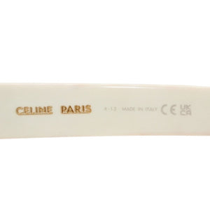 CELINE セリーヌ サングラス アイウェア CL40194U 25A サイズ52□22 145 アセテート プラスチック ホワイト 美品 中古 4a000320