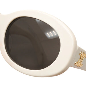 CELINE セリーヌ サングラス アイウェア CL40194U 25A サイズ52□22 145 アセテート プラスチック ホワイト 美品 中古 4a000320
