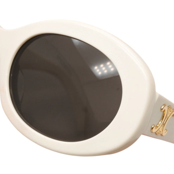 CELINE セリーヌ サングラス アイウェア CL40194U 25A サイズ52□22 145 アセテート プラスチック ホワイト 美品 中古 4a000320
