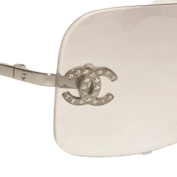 CHANEL シャネル リムレス サングラス アイウェア 4017-D c.159/6I サイズ62□17 120 ココマーク ラインストーン 美品 中古 4a000355