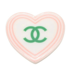 CHANEL シャネル ハートココマーク ピンズ ブローチ 重量約7.64g 04C刻印 ホワイト グリーン ピンク 美品 中古 4a000232