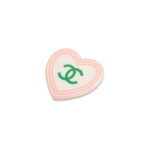 CHANEL シャネル ハートココマーク ピンズ ブローチ 重量約7.64g 04C刻印 ホワイト グリーン ピンク 美品 中古 4a000232