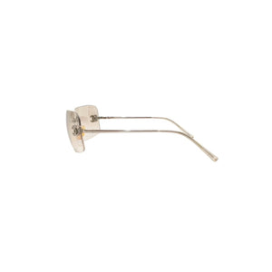 CHANEL Rimless Sunglasses Eyewear 4017-D c.159/6I Size 62□17 120 Coco Mark Rhinestone Good Condition Used 4a000306