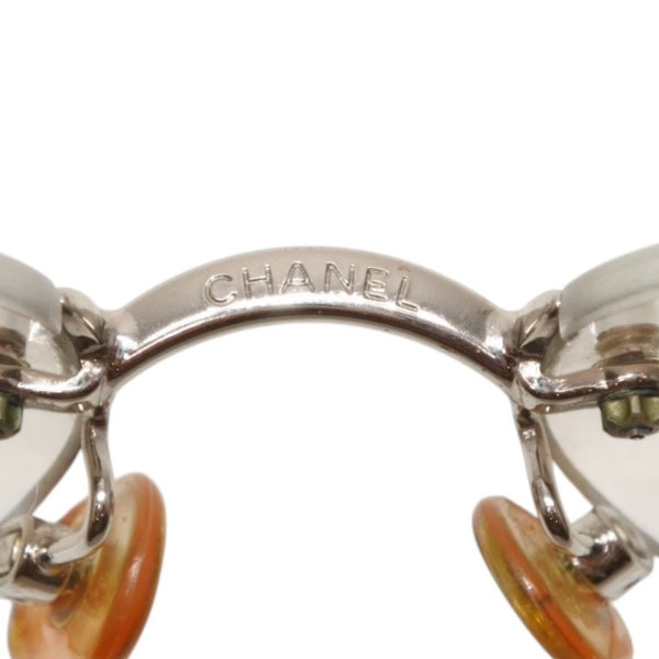 CHANEL Rimless Sunglasses Eyewear 4017-D c.159/6I Size 62□17 120 Coco Mark Rhinestone Good Condition Used 4a000306