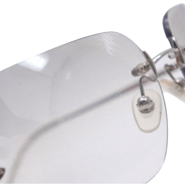 CHANEL シャネル リムレス サングラス アイウェア 4017-D c.159/6I サイズ62□17 120 ココマーク ラインストーン 美品 中古 4a000355