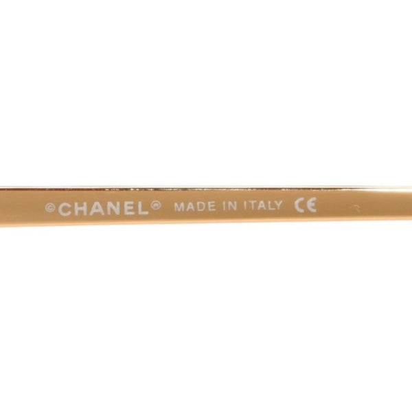 CHANEL Rimless Sunglasses Eyewear 4017-D c.125/56 Size 62□17 120 Coco Mark Rhinestone Orange Good Condition Used 4a000298