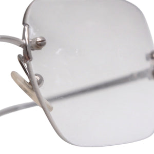 CHANEL シャネル リムレス サングラス アイウェア 4017-D c.159/6I サイズ62□17 120 ココマーク ラインストーン 美品 中古 4a000355