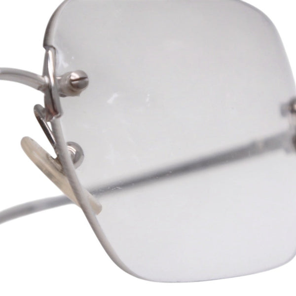 CHANEL シャネル リムレス サングラス アイウェア 4017-D c.159/6I サイズ62□17 120 ココマーク ラインストーン 美品 中古 4a000355