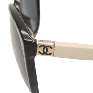 CHANEL Sunglasses Eyewear 5225-Q-A c.501/3F Size 58□15 135 Coco Mark Matelasse Temple Black Good Condition Used 4a000035