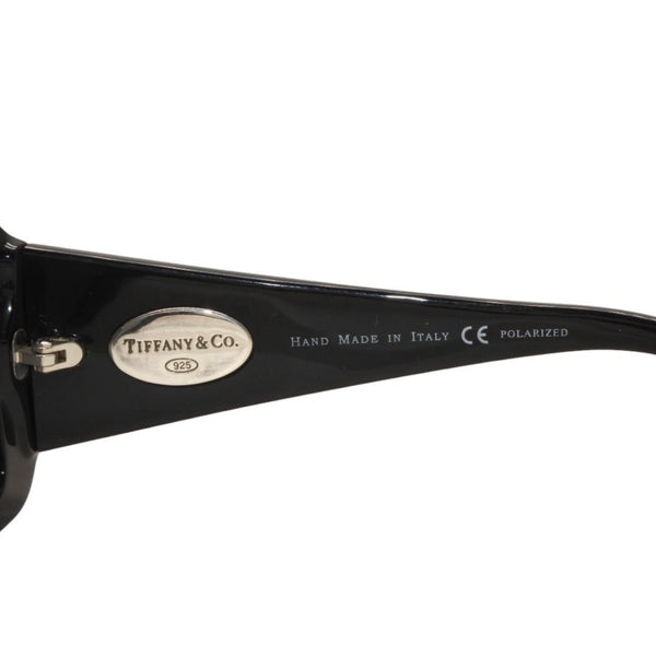 極美品 TIFFANY&Co. ティファニー サングラス アイウェア TF4006-G 8001/4B サイズ57□14 130 シルバー925 ブラック 中古 4a000330