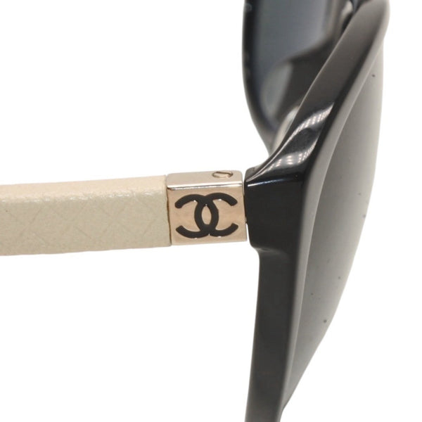 CHANEL Sunglasses Eyewear 5225-Q-A c.501/3F Size 58□15 135 Coco Mark Matelasse Temple Black Good Condition Used 4a000035