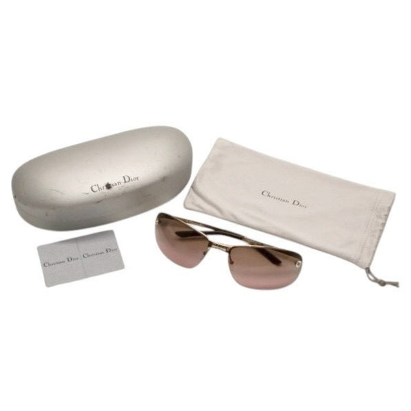 Christian Dior クリスチャンディオール Sunglasses サングラス 3YGZ2 ピンク シルバー 64□16 115 美品 中古 4a000347