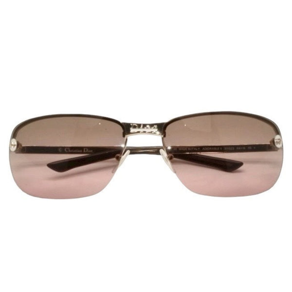 Christian Dior クリスチャンディオール Sunglasses サングラス 3YGZ2 ピンク シルバー 64□16 115 美品 中古 4a000347