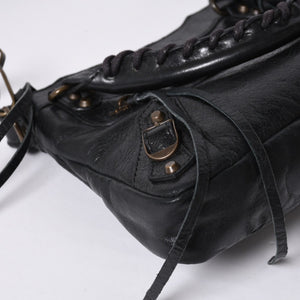BALENCIAGA Mini The City Handbag 132116.2123 Black Leather Gold Hardware Good Condition Used 4a000044