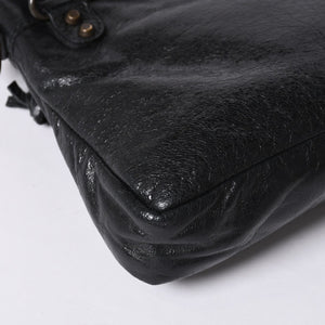BALENCIAGA Mini The City Handbag 132116.2123 Black Leather Gold Hardware Good Condition Used 4a000044