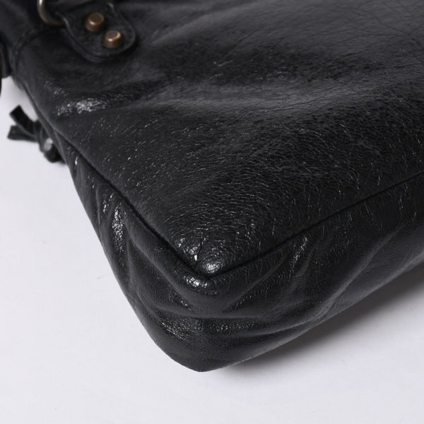 BALENCIAGA Mini The City Handbag 132116.2123 Black Leather Gold Hardware Good Condition Used 4a000044