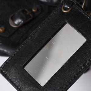 BALENCIAGA Mini The City Handbag 132116.2123 Black Leather Gold Hardware Good Condition Used 4a000044