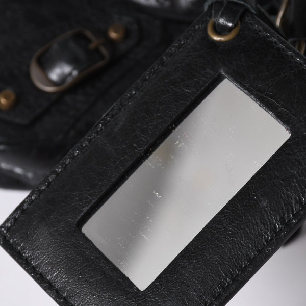 BALENCIAGA Mini The City Handbag 132116.2123 Black Leather Gold Hardware Good Condition Used 4a000044