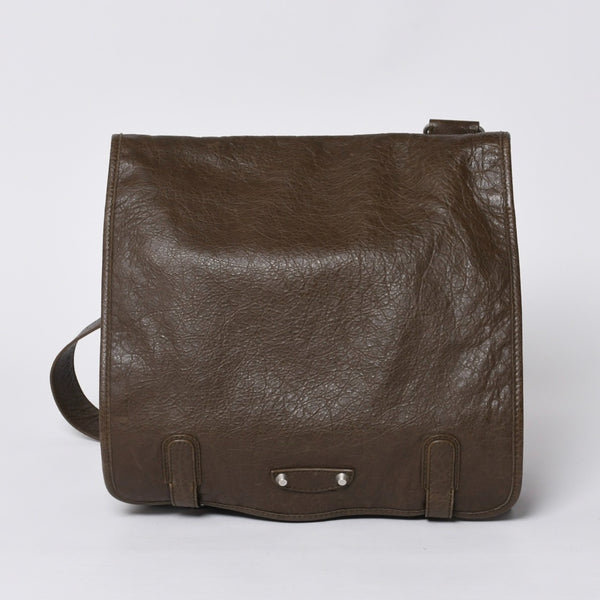 Very good condition BALENCIAGA Shoulder bag Messenger bag 272807 Made in Italy Leather Brown Silver hardware Used 4a000038
