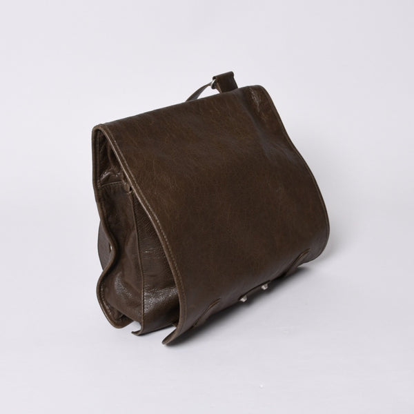 Very good condition BALENCIAGA Shoulder bag Messenger bag 272807 Made in Italy Leather Brown Silver hardware Used 4a000038