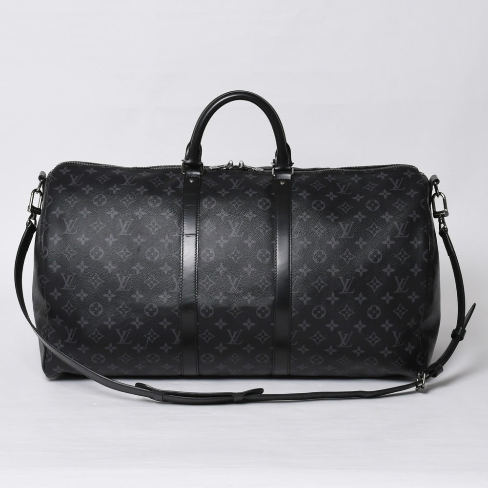 極美品 LOUIS VUITTON ルイヴィトン キーポル バンドリエール55 ボストンバッグ M40605 モノグラムエクリプス 中古 4a000146