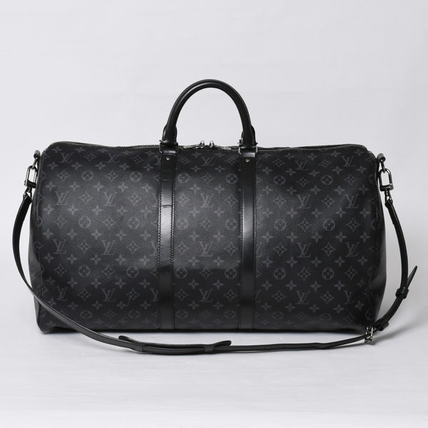 Very good condition LOUIS VUITTON Keepall Bandouliere 55 Boston bag M40605 Monogram Eclipse Used 4a000146