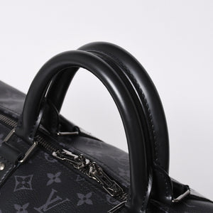 Very good condition LOUIS VUITTON Keepall Bandouliere 55 Boston bag M40605 Monogram Eclipse Used 4a000146