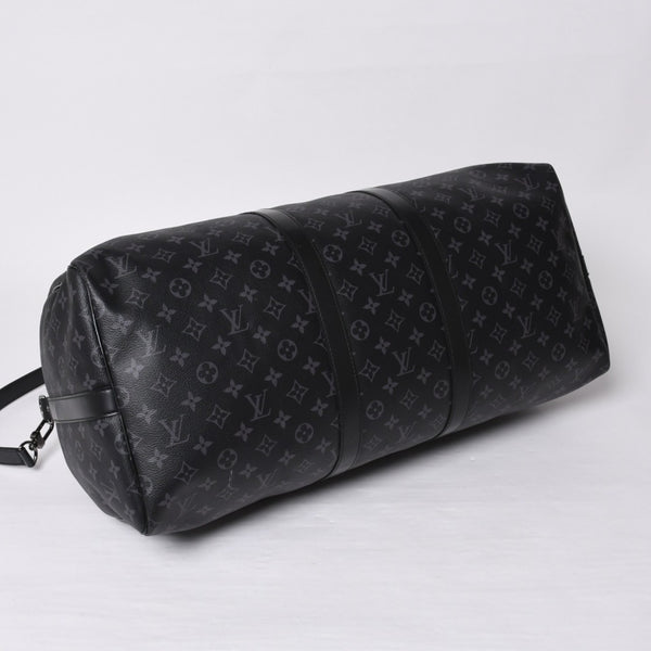 Very good condition LOUIS VUITTON Keepall Bandouliere 55 Boston bag M40605 Monogram Eclipse Used 4a000146