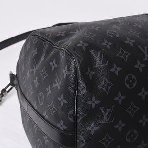 Very good condition LOUIS VUITTON Keepall Bandouliere 55 Boston bag M40605 Monogram Eclipse Used 4a000146