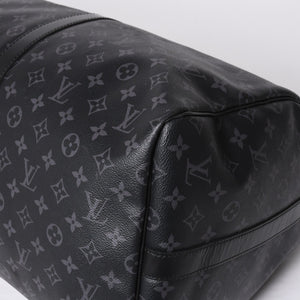 Very good condition LOUIS VUITTON Keepall Bandouliere 55 Boston bag M40605 Monogram Eclipse Used 4a000146