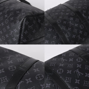 Very good condition LOUIS VUITTON Keepall Bandouliere 55 Boston bag M40605 Monogram Eclipse Used 4a000146
