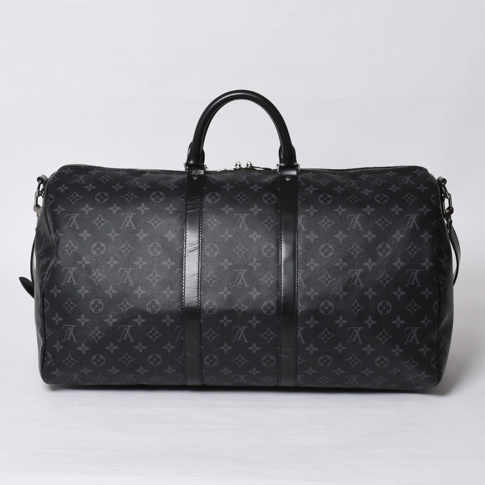 極美品 LOUIS VUITTON ルイヴィトン キーポル バンドリエール55 ボストンバッグ M40605 モノグラムエクリプス 中古 4a000146