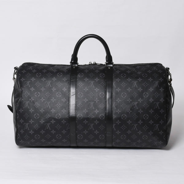 Very good condition LOUIS VUITTON Keepall Bandouliere 55 Boston bag M40605 Monogram Eclipse Used 4a000146