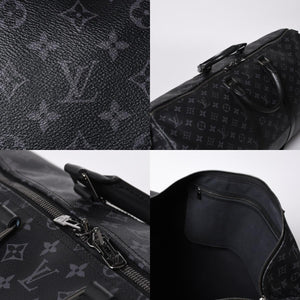 Very good condition LOUIS VUITTON Keepall Bandouliere 55 Boston bag M40605 Monogram Eclipse Used 4a000146