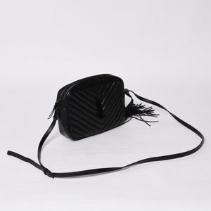Very Good Condition SAINT LAURENT Saint Laurent Lou Camera Bag Shoulder Bag 612544 Leather Quilted Black Used 4a000047