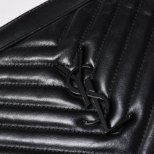 画像をギャラリービューアに読み込む, 極美品 SAINT LAURENT サンローラン ルー カメラバッグ ショルダーバッグ 612544 レザー キルティング ブラック 中古 4a000047