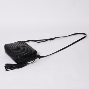 Very Good Condition SAINT LAURENT Saint Laurent Lou Camera Bag Shoulder Bag 612544 Leather Quilted Black Used 4a000047